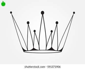 crown logo, icon, vector illustration eps10
