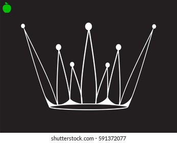 crown logo, icon, vector illustration eps10