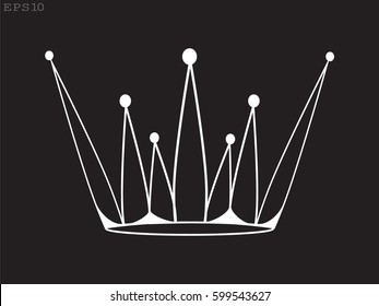crown logo, icon, vector illustration eps10