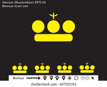 crown logo, icon, vector illustration eps10
