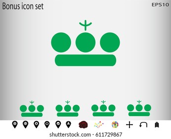 crown logo, icon, vector illustration eps10