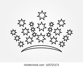 crown logo, icon, vector illustration eps10