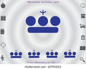 crown logo, icon, vector illustration eps10
