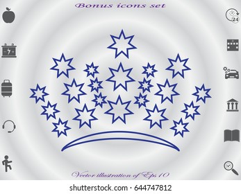 crown logo, icon, vector illustration eps10