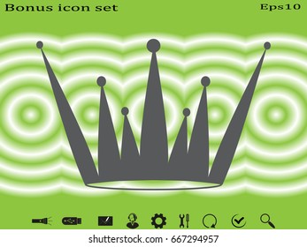 crown logo, icon, vector illustration eps10
