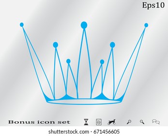 crown logo, icon, vector illustration eps10