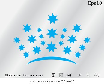 crown logo, icon, vector illustration eps10