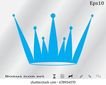 crown logo, icon, vector illustration eps10