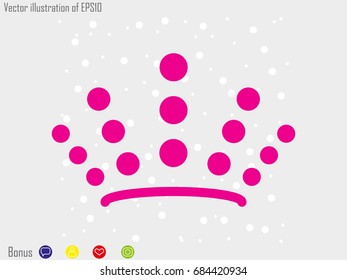crown logo, icon, vector illustration eps10