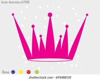 crown logo, icon, vector illustration eps10