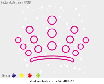 crown logo, icon, vector illustration eps10