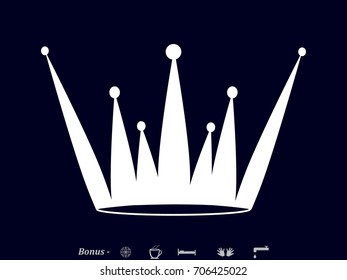 crown logo, icon, vector illustration eps10