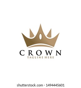 crown logo icon vector isolated