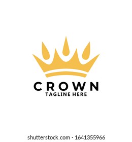 crown logo icon vector isolated