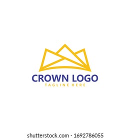 icono del logotipo de la corona vector aislado