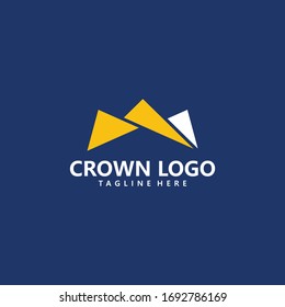crown logo icon vector isolated