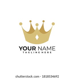 crown logo icon vector isolated