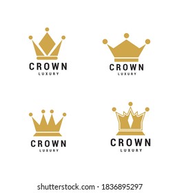 crown logo icon vector template.