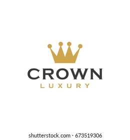 crown logo icon vector template