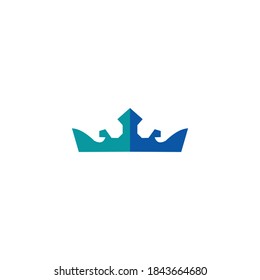 crown logo icon vector templet