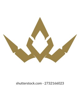 Crown Logo Ilustración Elemento Arte Dibujo Digital