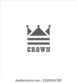 crown logo illustration. modern and shopisticated pattern of abstract maskot icon.