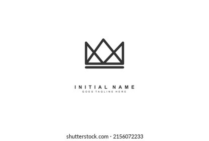 Logo de CROWN, Grabación inicial para la identidad. Logotipo con moderno minimalismo y estilo dibujado a mano.