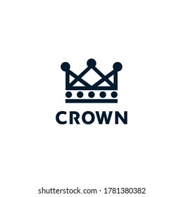 King Queen Princess Crown Royal logotipo de lujo diseño vectorial