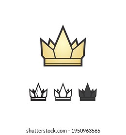 Crown Logo king logo queen logo, princess, Template vector icon illustration design imperial, royal, and  vintage logo business