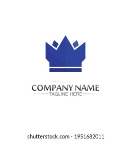 Logo de Crown Logo king reina logo, princesa, ilustración de la plantilla vectorial diseño de negocios imperial, real y exitoso logo