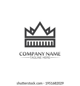 Crown Logo king logo queen logo, princess, Template vector icon illustration design imperial, royal, and  succes logo business
