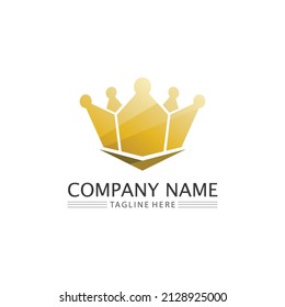 Crown Logo king logo queen logo, princess, Template vector icon illustration design imperial, royal, and  succes logo business