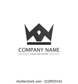 Crown Logo king logo queen logo, princess, Template vector icon illustration design imperial, royal, and  succes logo business