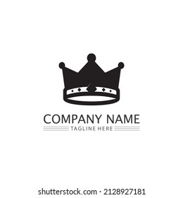 Crown Logo king logo queen logo, princess, Template vector icon illustration design imperial, royal, and  succes logo business