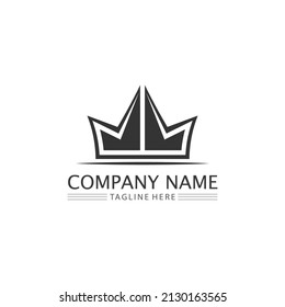 Crown Logo king logo queen logo, princess, Template vector icon illustration design imperial, royal, and  succes logo business