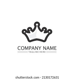 Logo de Crown Logo king reina logo, princesa, ilustración de la plantilla vectorial diseño de negocios imperial, real y exitoso logo