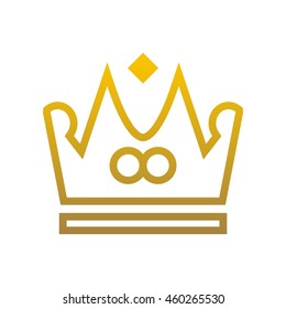 Crown Logo. King Royal Queen Symbol Vintage