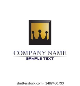 Crown Logo and king Template vector illustration
