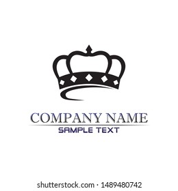 Crown Logo and king Template vector illustration
