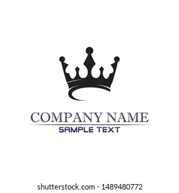 Crown Logo and king Template vector illustration
