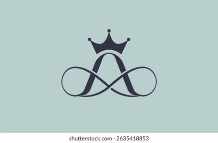 Crown Logo with Letter A. Elegant, King, Royal and Premium concept for Luxury and jewellery Brand.