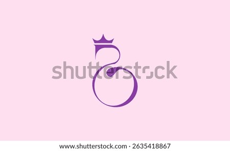 Crown Logo with Letter B. Elegant, King, Royal and Premium concept for Luxury and jewellery Brand.