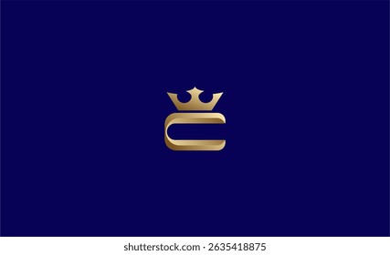 Crown Logo with Letter C. Elegant, King, Royal and Premium concept for Luxury and jewellery Brand.