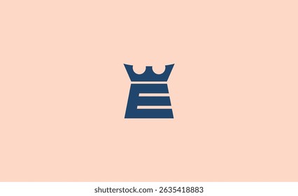 Logotipo da coroa com a Letra E. Elegante, Rei, Real e Premium conceito para Luxo e joias Marca.