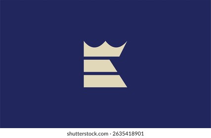 Crown Logo with Letter E. Elegant, King, Royal and Premium concept for Luxury and jewellery Brand.
