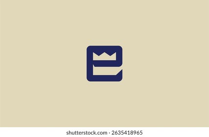 Crown Logo with Letter E. Elegant, King, Royal and Premium concept for Luxury and jewellery Brand.