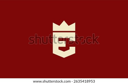 Crown Logo with Letter E. Elegant, King, Royal and Premium concept for Luxury and jewellery Brand.