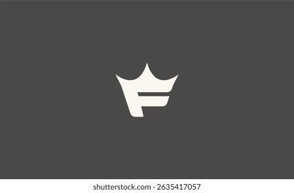 Crown Logo with Letter F. Elegant, King, Royal and Premium concept for Luxury and jewellery Brand.