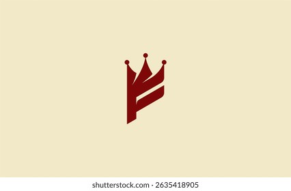 Crown Logo with Letter F. Elegant, King, Royal and Premium concept for Luxury and jewellery Brand.