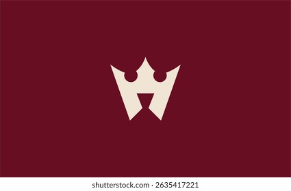 Crown Logo with Letter H. Elegant, King, Royal and Premium concept for Luxury and jewellery Brand.